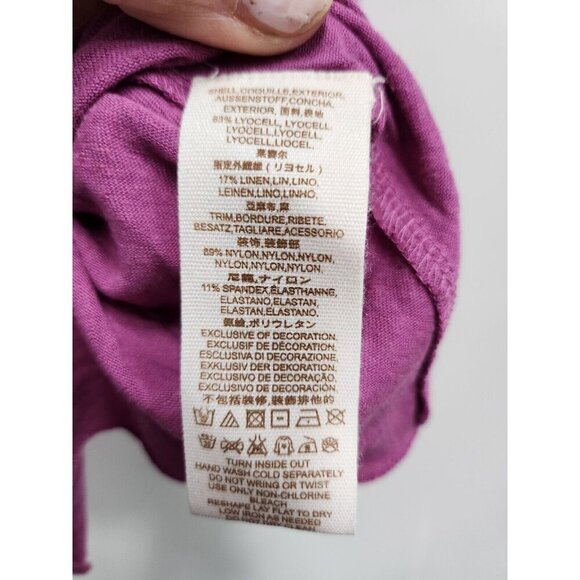 Free People Womens La Cienega Top Small Wisteria Purple Embroidered Sheer BOHO - Picture 8 of 12